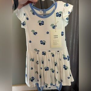 Kyte Baby Blueberry Twirl Bodysuit Dress